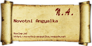Novotni Angyalka névjegykártya